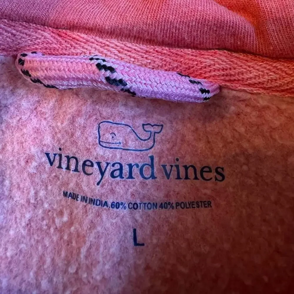 Vineyard Vines Flag Logo Zip-Up Hoodie Pink